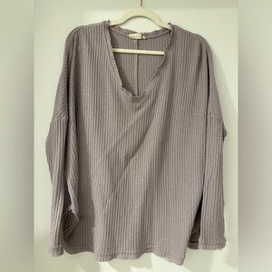 Urban Outfitters Out from Under Lavender Knit Waffle Shirt - Size Small